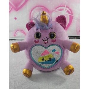 Zuru Rainbocorns Purple Poopcorn Surprise Plush Unicorn 9" Flippable Sequin